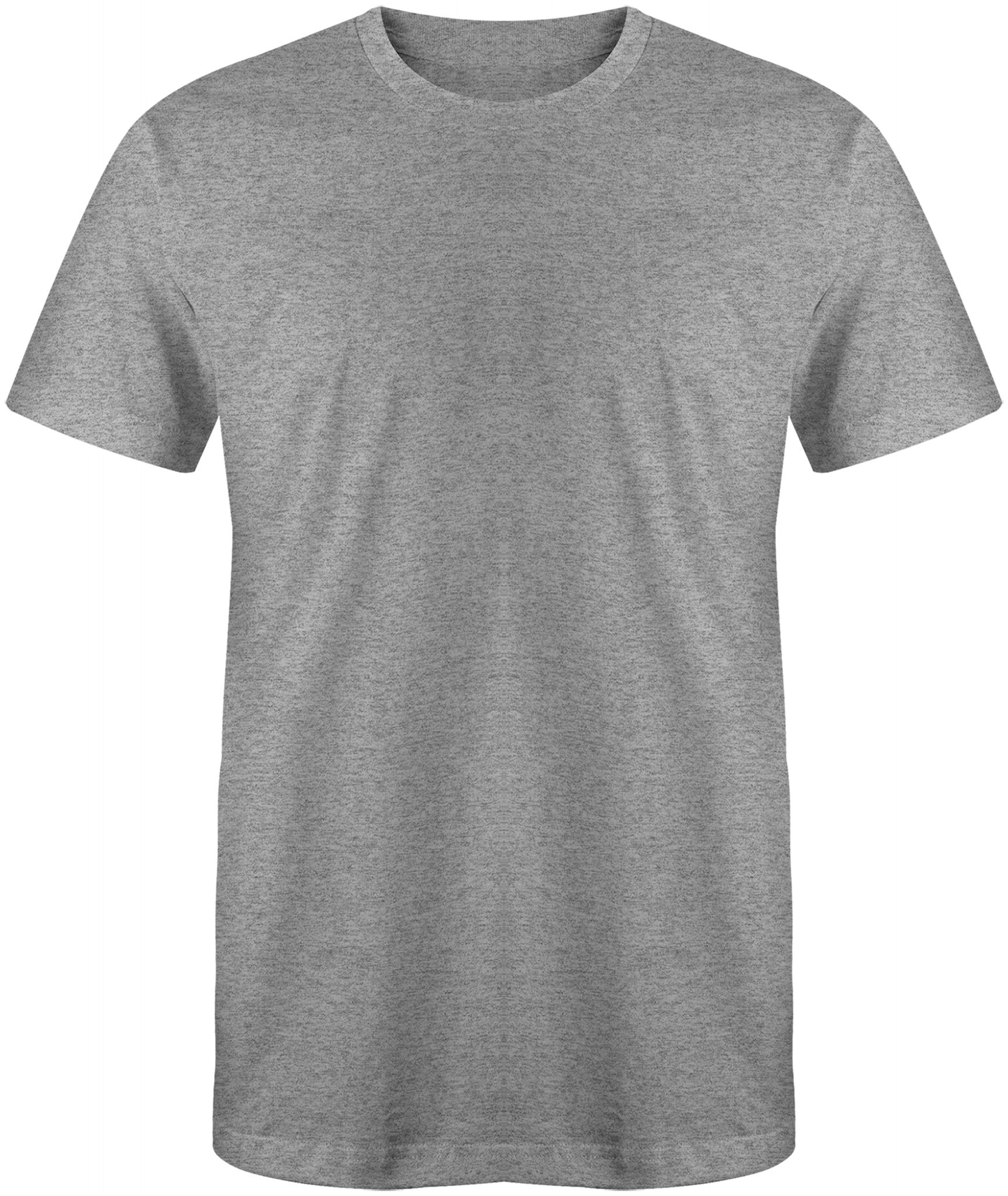 Blank t shirt heather grey color in front view isolated on white ...